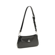 Vivienne Westwood Black Calf Leather Shoulder Bag