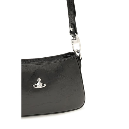 Vivienne Westwood Black Calf Leather Shoulder Bag