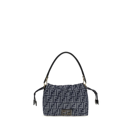 Fendi Blue Cotton Shoulder Bag