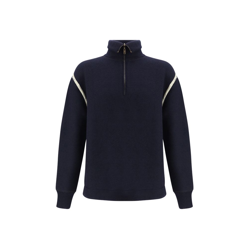 Maison Margiela Blue Wool Sweatshirt