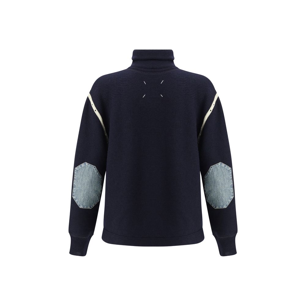 Maison Margiela Blue Wool Sweatshirt