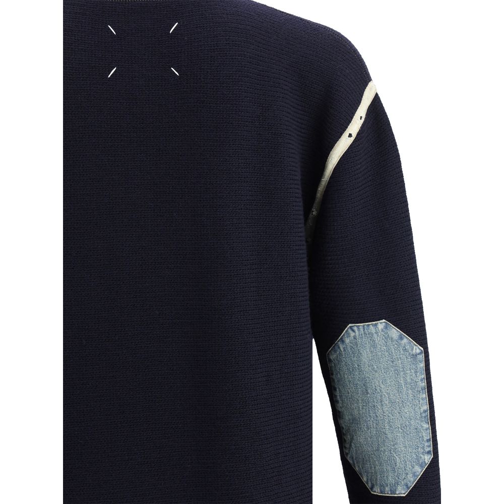 Maison Margiela Blue Wool Sweatshirt