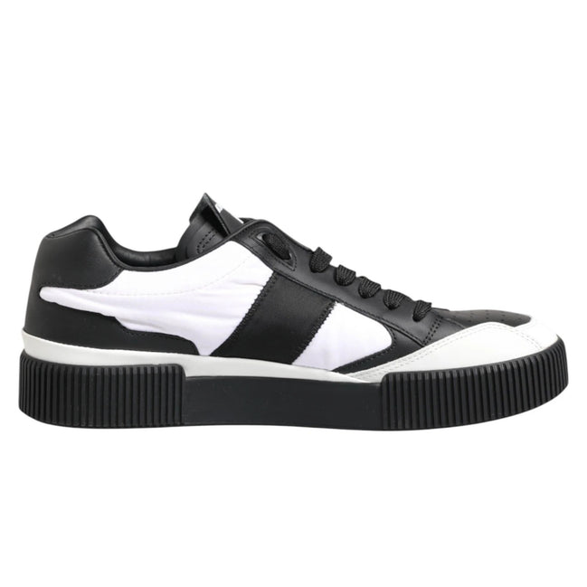 Dolce & Gabbana Black White MIAMI Low Top Men Sneakers Shoes