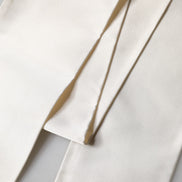 Dolce & Gabbana White Satin Silk Fringed Stole Scarf