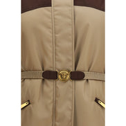 Versace Beige Nylon Full-Length Jacket