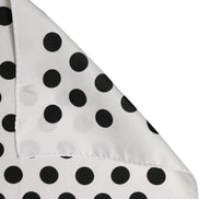 Dolce & Gabbana White Black Polka Dot Square Foulard Scarf