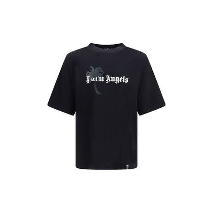 Palm Angels Black Cotton T-Shirt