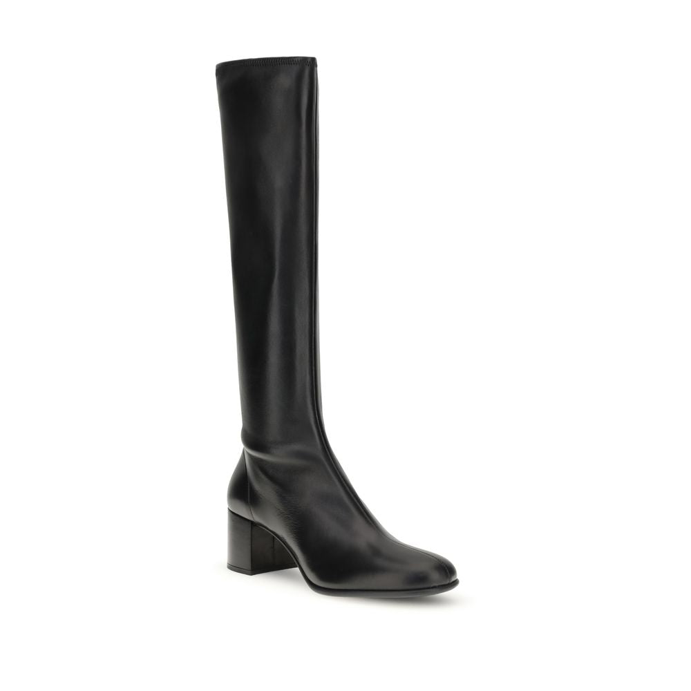 Prada Black Lamb Leather Ankle Boots