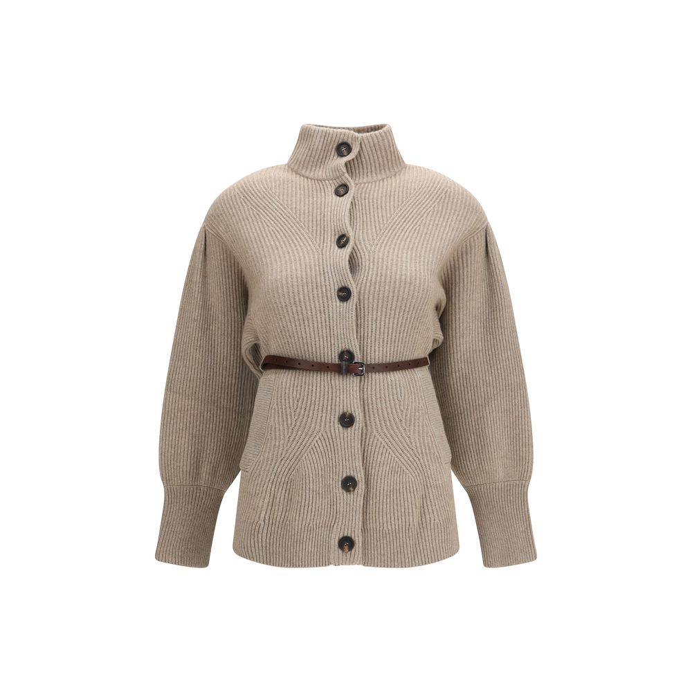 Brunello Cucinelli Beige Wool Cardigan