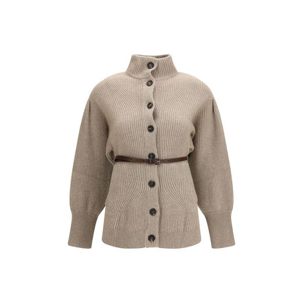 Brunello Cucinelli Beige Wool Cardigan