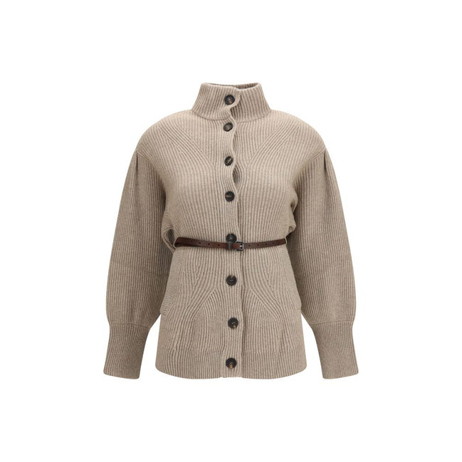 Brunello Cucinelli Beige Wool Cardigan
