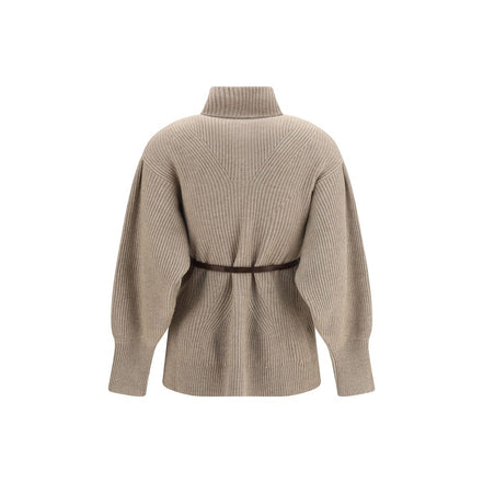 Brunello Cucinelli Beige Wool Cardigan