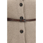 Brunello Cucinelli Beige Wool Cardigan