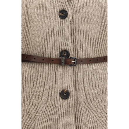 Brunello Cucinelli Beige Wool Cardigan