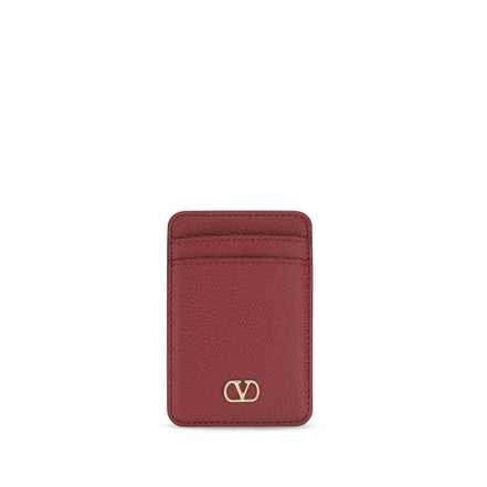 Valentino Garavani Red Calf Leather Wallet