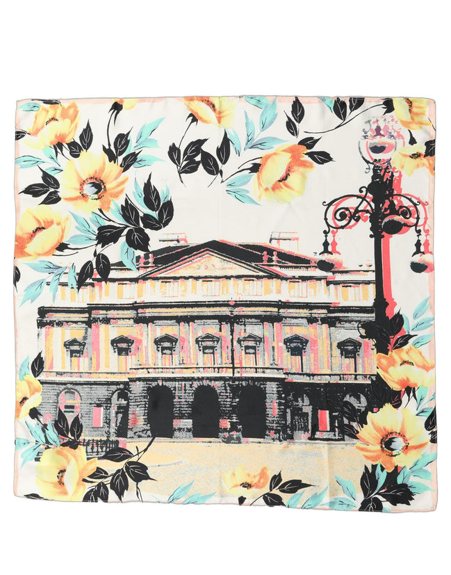 Dolce & Gabbana Multicolor Printed Silk Square Foulard Scarf