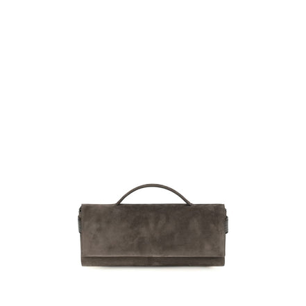 Brunello Cucinelli Brown Suede Leather Handbag