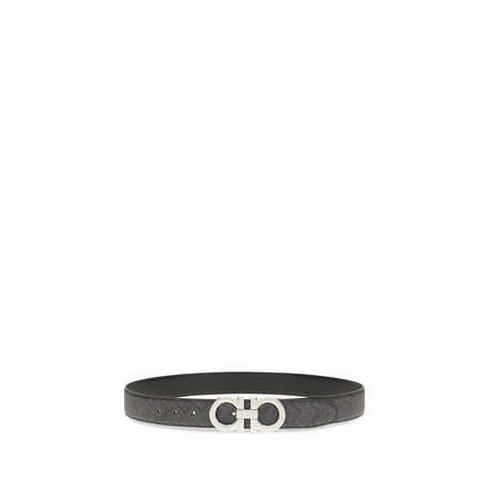 Ferragamo Black Calf Leather Regular Belt