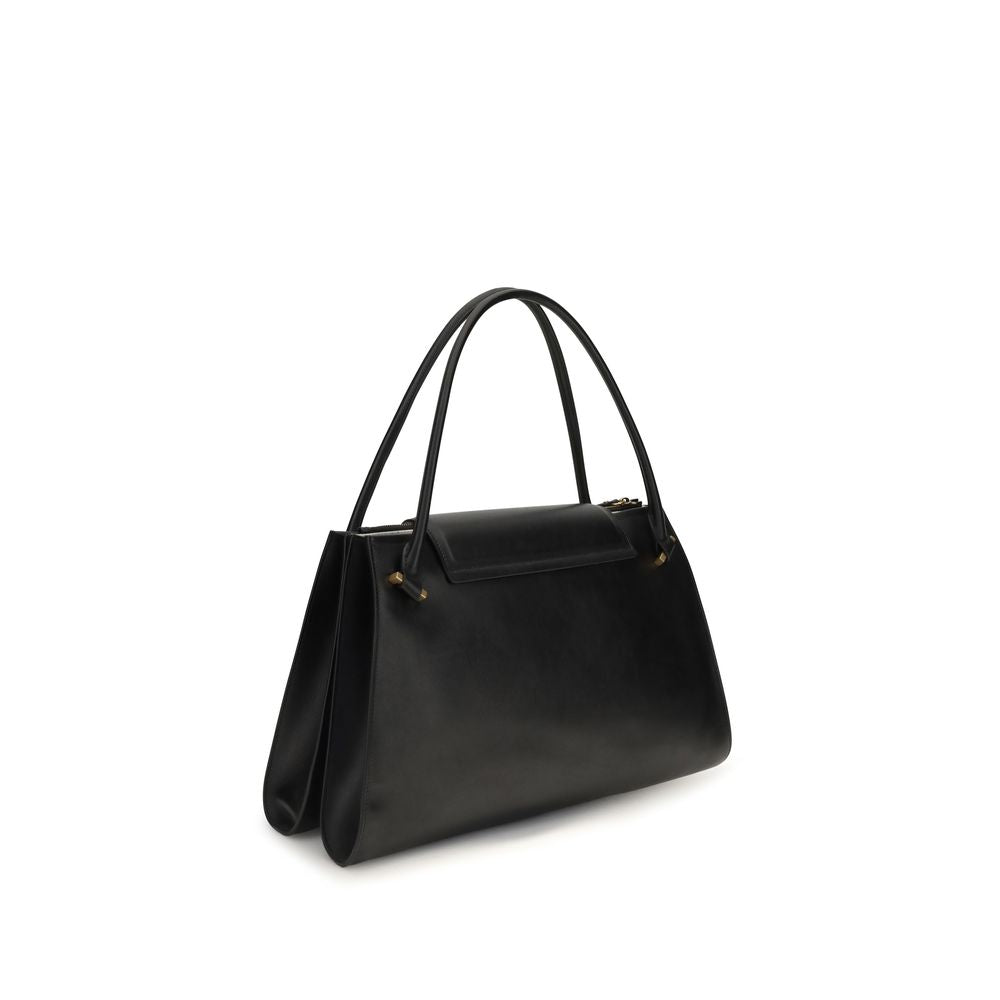 Versace Black Calf Leather Shoulder Bag