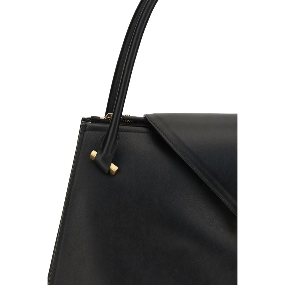 Versace Black Calf Leather Shoulder Bag