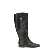 Tory Burch Black Calf Leather Ankle Boots
