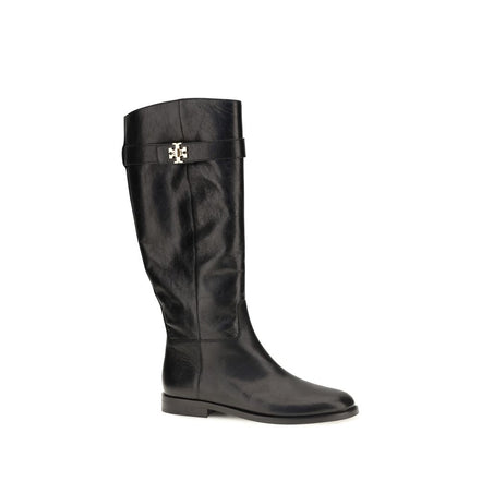 Tory Burch Black Calf Leather Ankle Boots