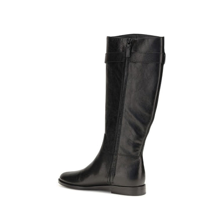 Tory Burch Black Calf Leather Ankle Boots