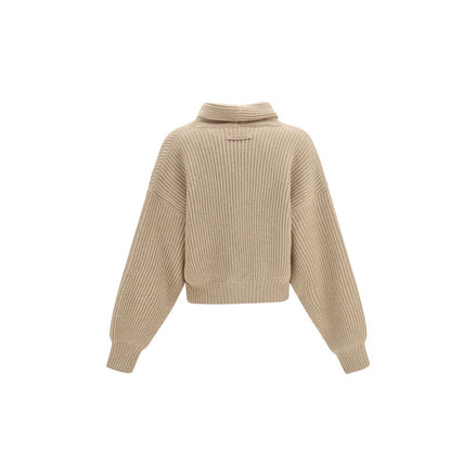 Tory Burch Beige Wool Cardigan