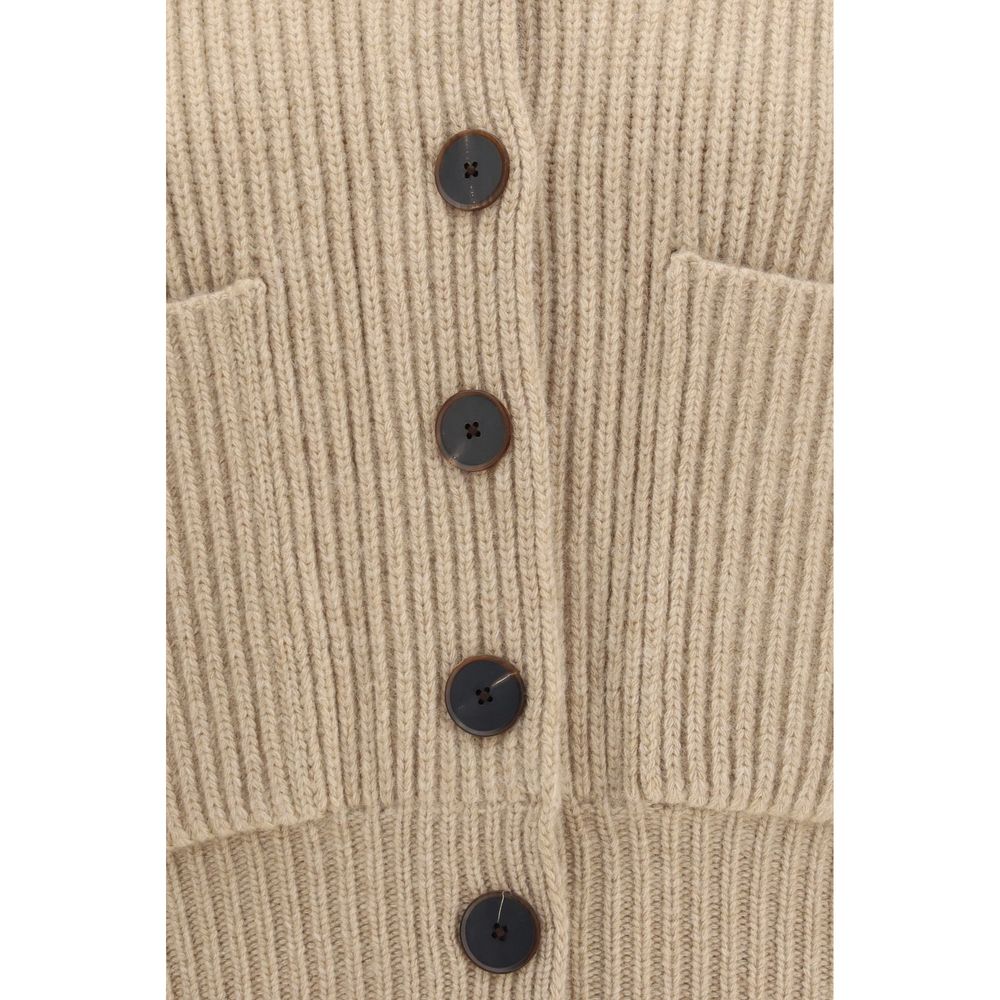 Tory Burch Beige Wool Cardigan