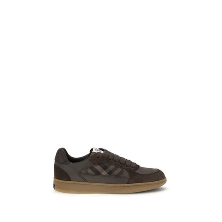 Burberry Brown Calf Leather Athletic Sneakers