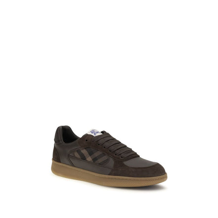 Burberry Brown Calf Leather Athletic Sneakers