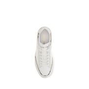 Burberry White Calf Leather Low Top Sneakers
