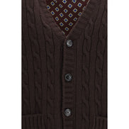 Valentino Garavani Brown Wool Cardigan