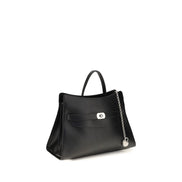 Alexander McQueen Black Calf Leather Shoulder Bag