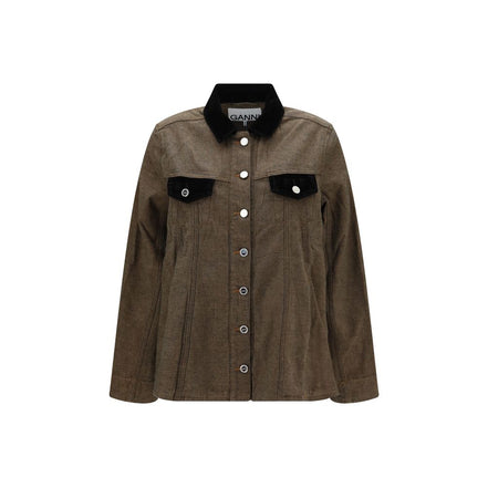 Ganni Brown Cotton Denim Jacket