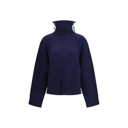 Ganni Blue Wool Sweatshirt