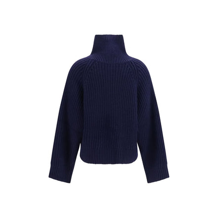 Ganni Blue Wool Sweatshirt