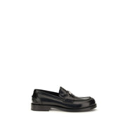 Dolce & Gabbana Black Calf Leather Slip-On Loafers