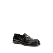Dolce & Gabbana Black Calf Leather Slip-On Loafers
