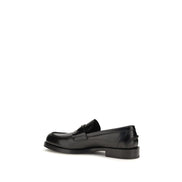 Dolce & Gabbana Black Calf Leather Slip-On Loafers