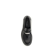 Dolce & Gabbana Black Calf Leather Slip-On Loafers
