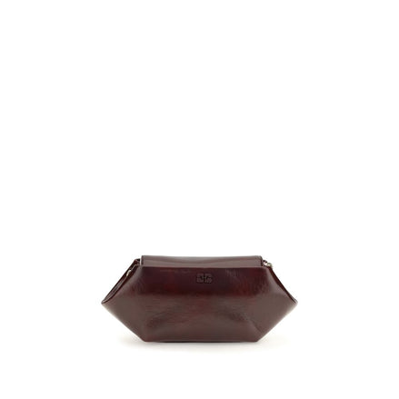 Ganni Bordeaux Polyethylene Shoulder Bag