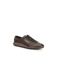 Dolce & Gabbana Brown Calf Leather Low Top Sneakers