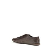 Dolce & Gabbana Brown Calf Leather Low Top Sneakers