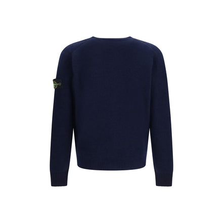 Stone Island Blue Alpaca Cardigan