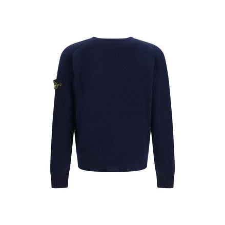 Stone Island Blue Alpaca Cardigan