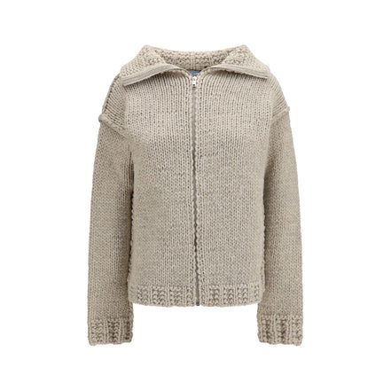 Prada Gray Wool Cardigan