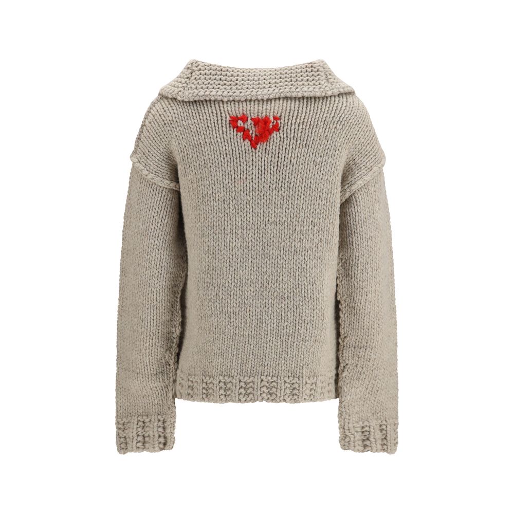 Prada Gray Wool Cardigan