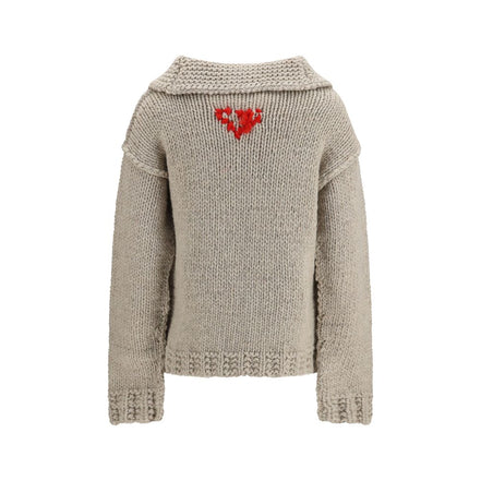 Prada Gray Wool Cardigan