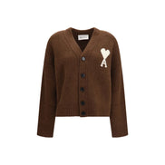 Ami Paris Brown Alpaca Cardigan
